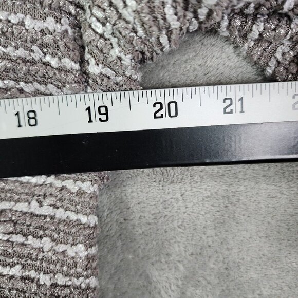 Womens Patchington Gray Striped Full Zip Jacket Long Sleeve Polyester Blend M - Picture 5 of 7